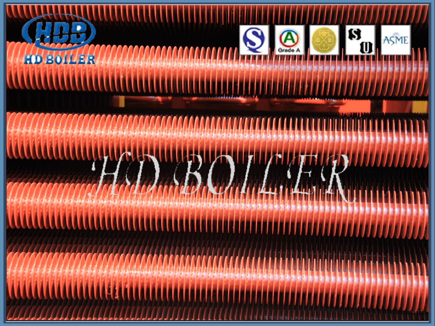 El tubo de aleta aletado espiral de la caldera/calor los tubos del cambiador con eficacia alta
